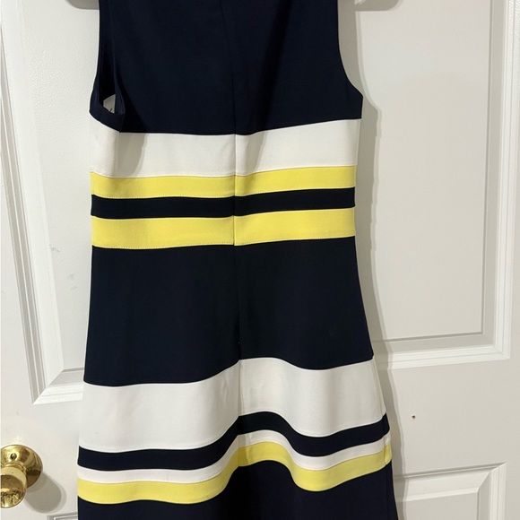 Tommy Hilfiger Navy and Yellow High Low Dress - Picture 2 of 4